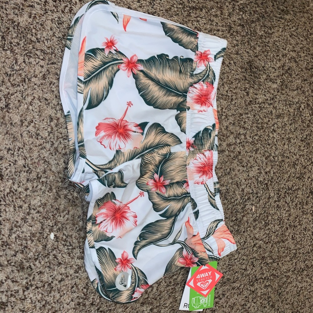 Roxy white beach shorts